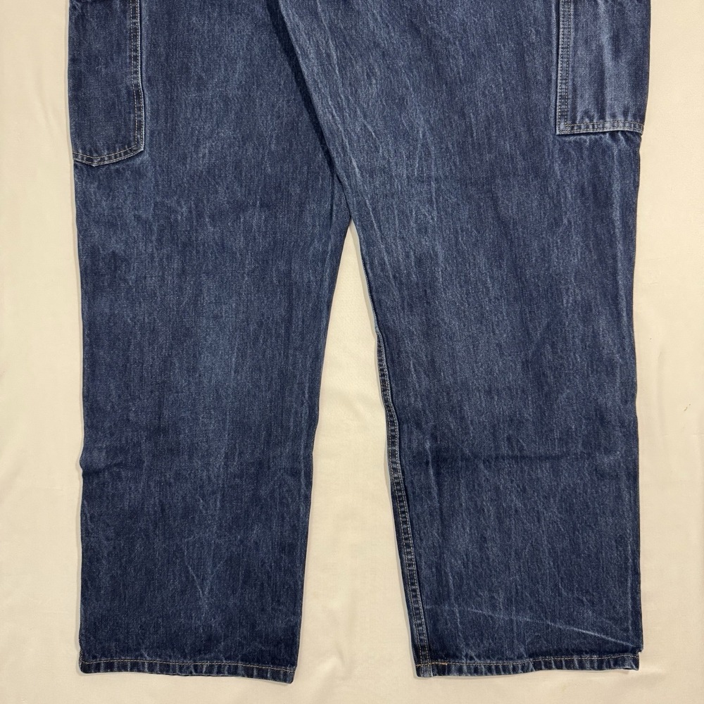 Carhartt Double Knee Jeans Stretch Mens 42x30 103890 Relaxed Fit Denim Dark Work - Picture 6 of 10